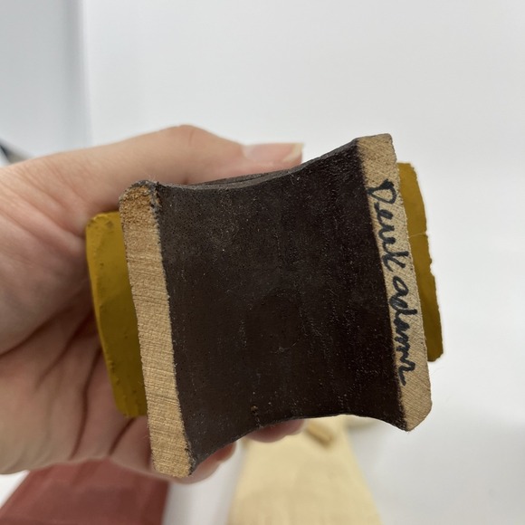 Carved Wood Nativity Folk Art‎ Hand Painted Signed Derek Adams Jesus Mary Joseph - Picture 8 of 12